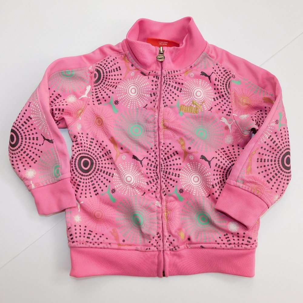 Puma Pink Starburst Full Zip Track Jacket Baby Girl 18 Months